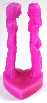 8" Pink Face to Face candle